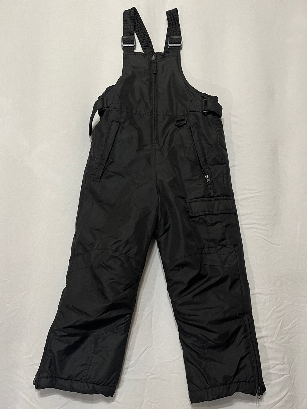 Arctic Quest Boys Black Overall Bib Snow Pants Medium 5/6
